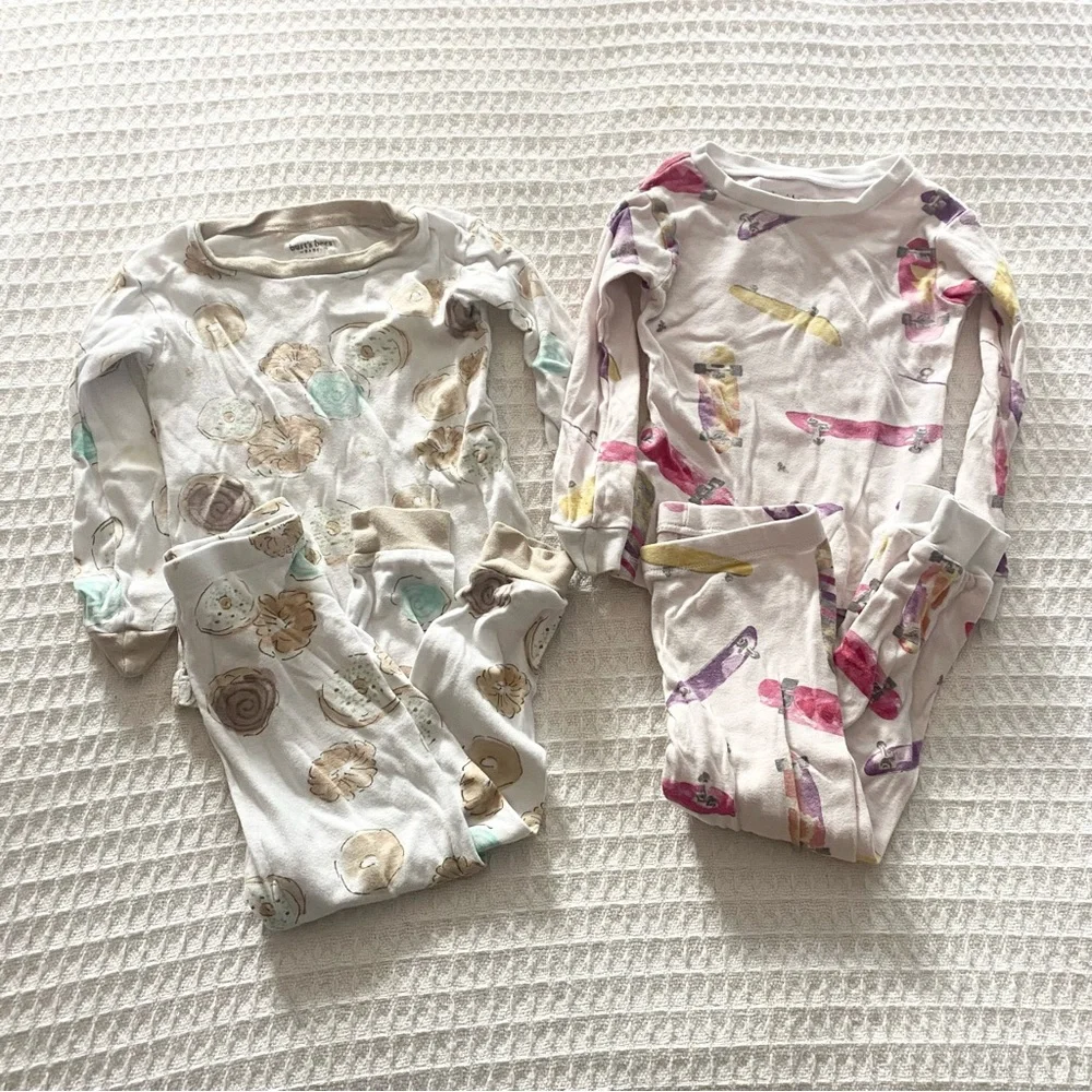 Burt's Bees Kids Pajama Sets - Cream and Pink